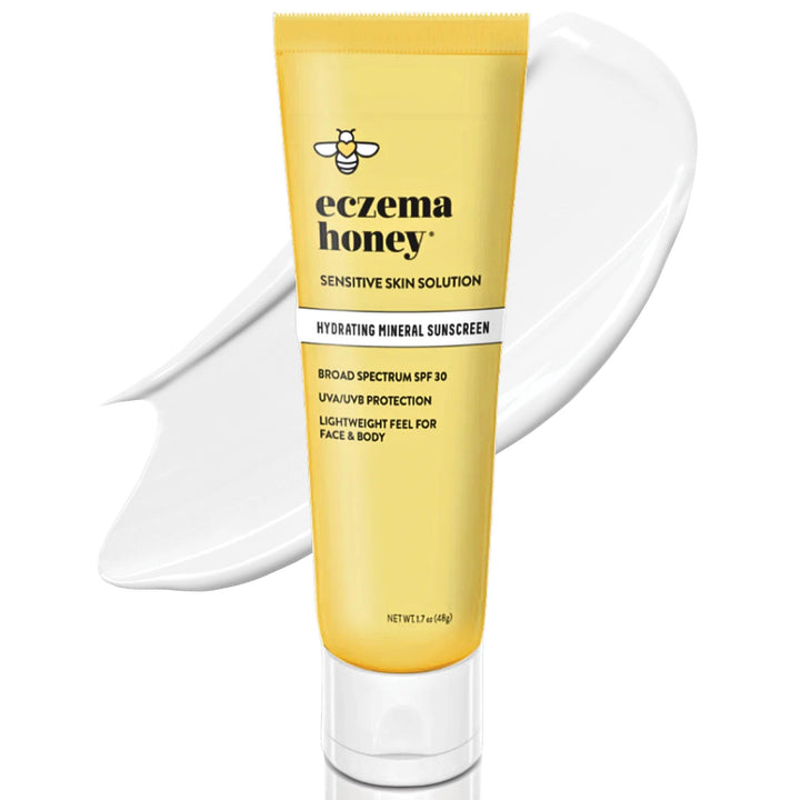 Eczema Honey front packaging showing SPF 30 and soothing benefits