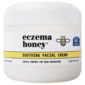 ECZEMA HONEY front packaging showing the 2 oz tube and ingredient callouts for gentle relief