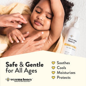ECZEMA HONEY oatmeal and honey ingredients close-up highlighting soothing benefits