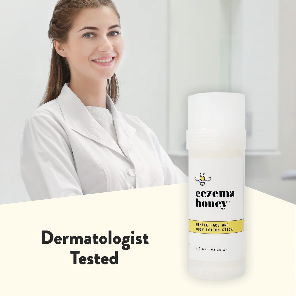 ECZEMA HONEY bedside stick ready for nighttime hydration convenience
