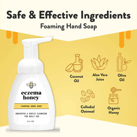 ECZEMA HONEY pump dispensing soft foam for controlled, less-waste handwashing