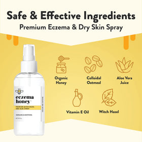 ECZEMA HONEY spray nozzle close-up for even, fine mist delivery