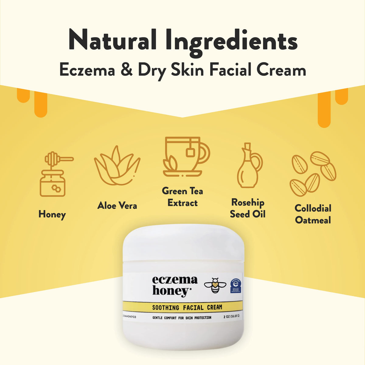 ECZEMA HONEY cream texture close-up displaying smooth, lightweight consistency for quick absorption