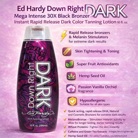 ED HARDY lotion pouring to show rich texture and even application benefits