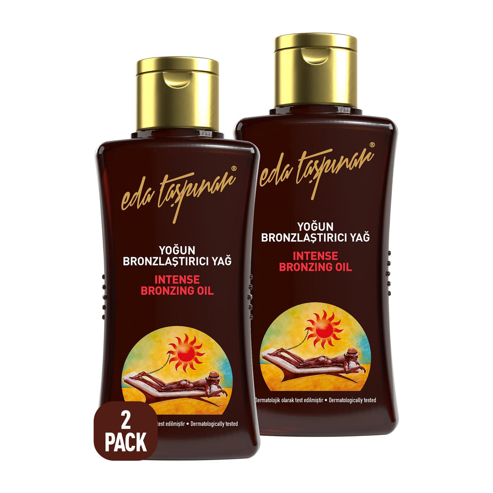Eda Taşpınar front packaging showing two travel bottles for easy travel