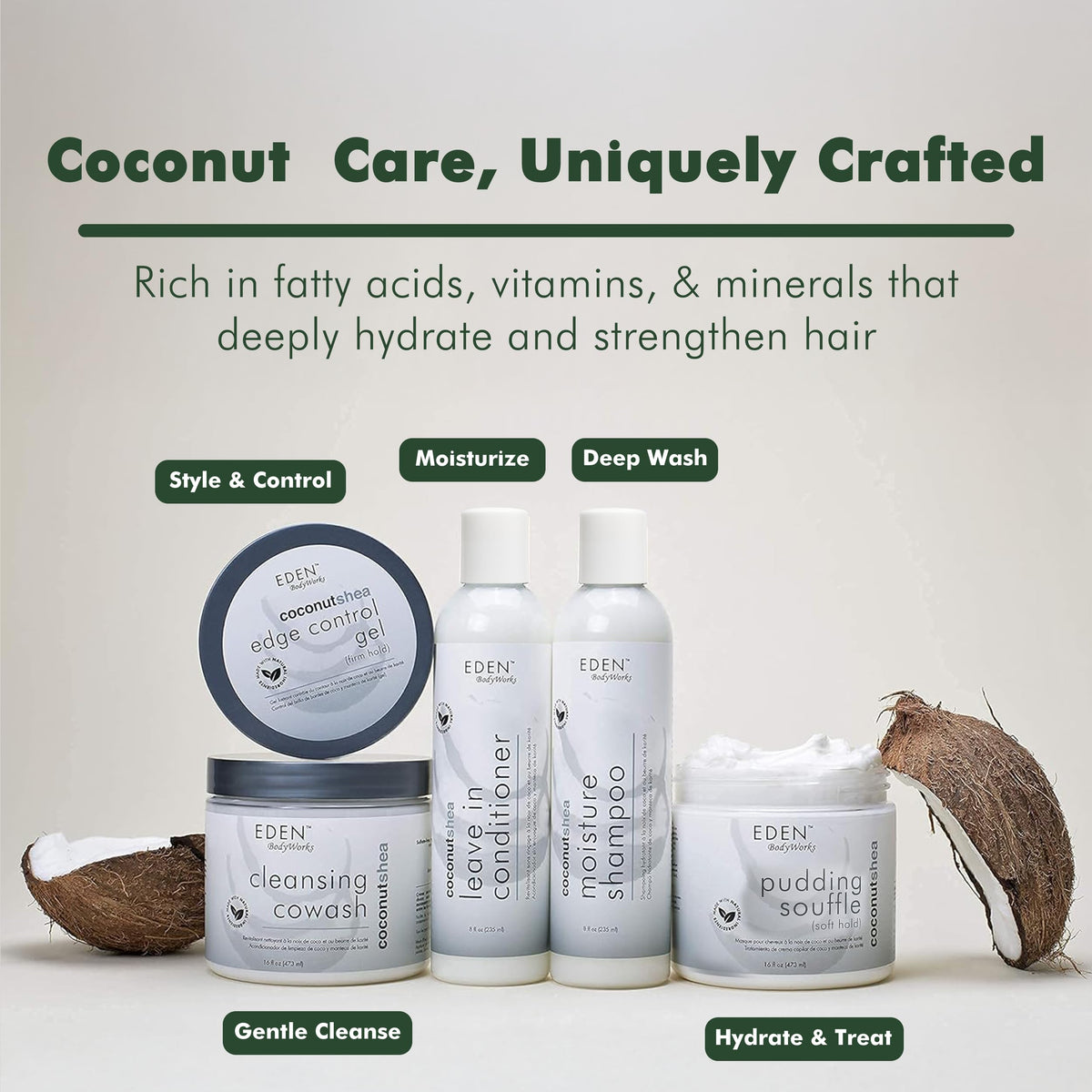 EDEN BodyWorks finished twist-out on natural hair showing defined, frizz-reduced curls