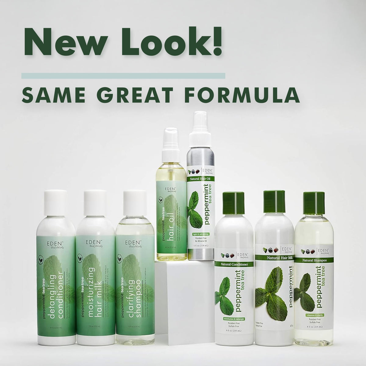 EDEN BodyWorks bottle on bathroom shelf implying refreshed scalp