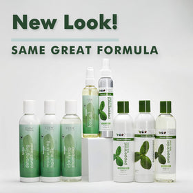 EDEN BodyWorks bottle on bathroom shelf implying refreshed scalp