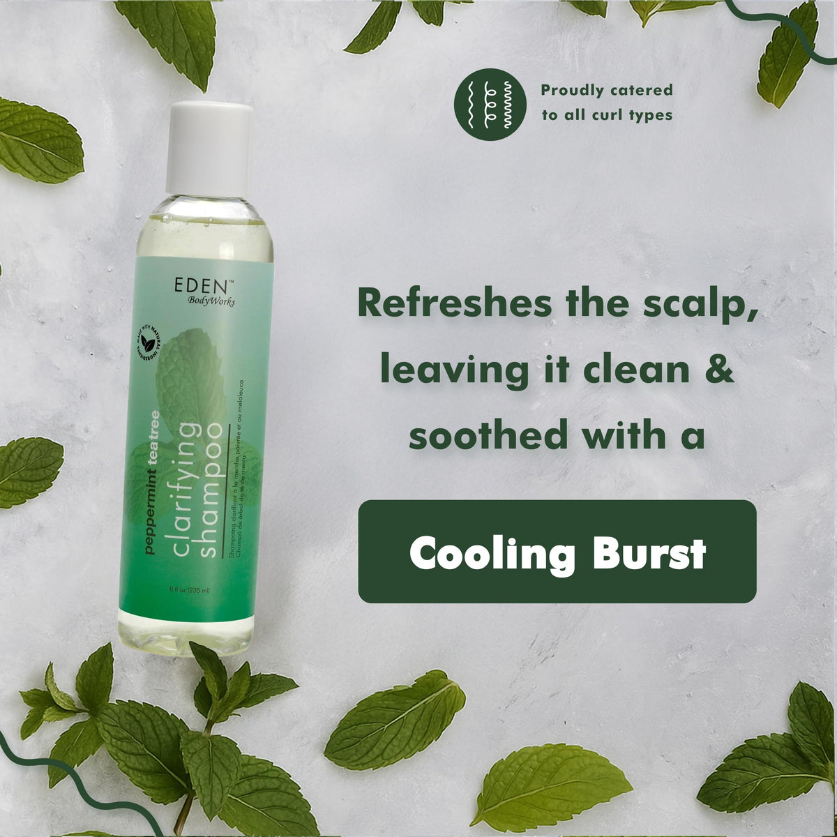 EDEN BodyWorks shampoo lathering on scalp demonstrating buildup removal