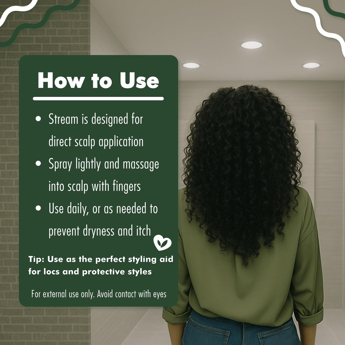 EDEN BodyWorks scalp massage in use to soothe and hydrate