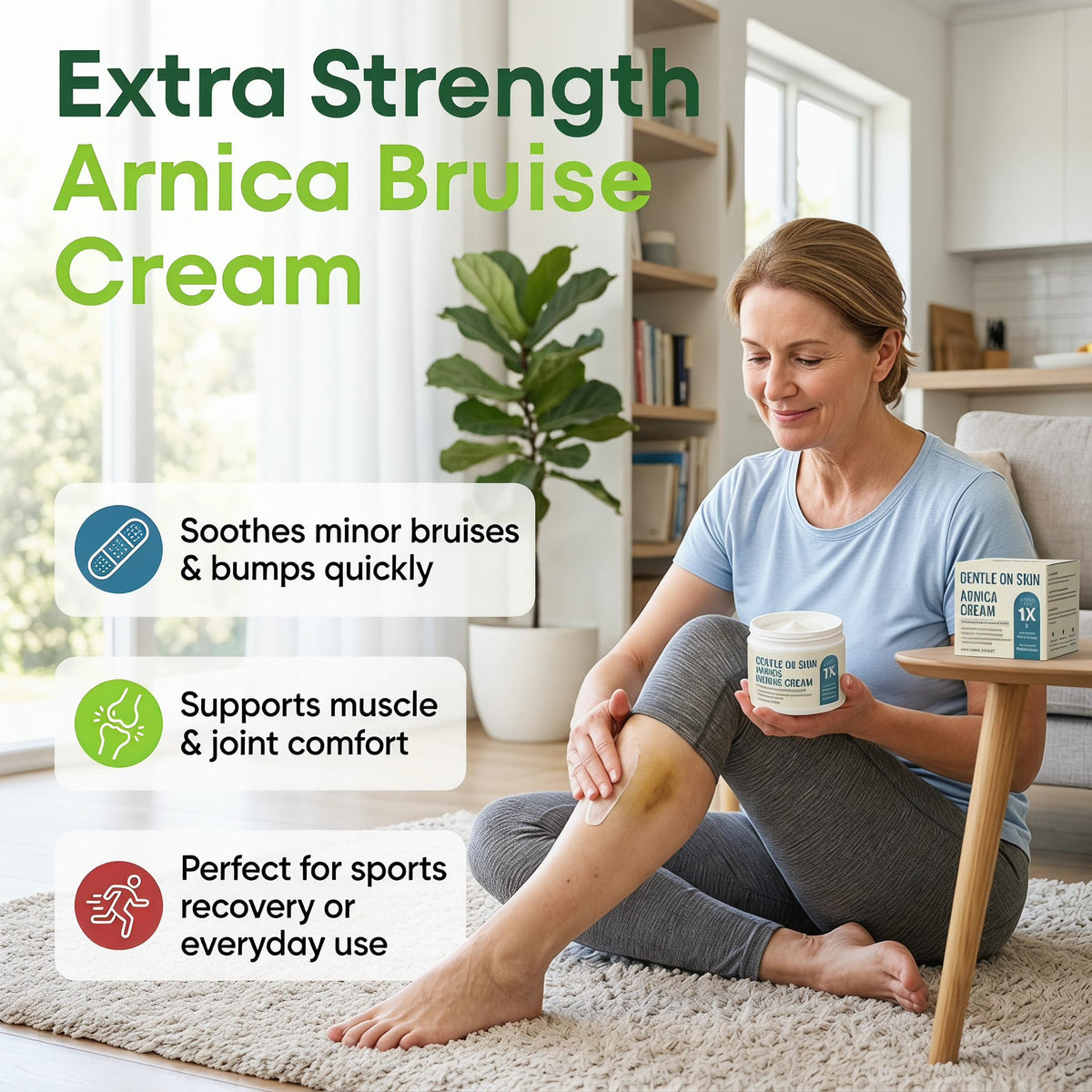 EdenEdges applied to forearm for soothing and reduced appearance