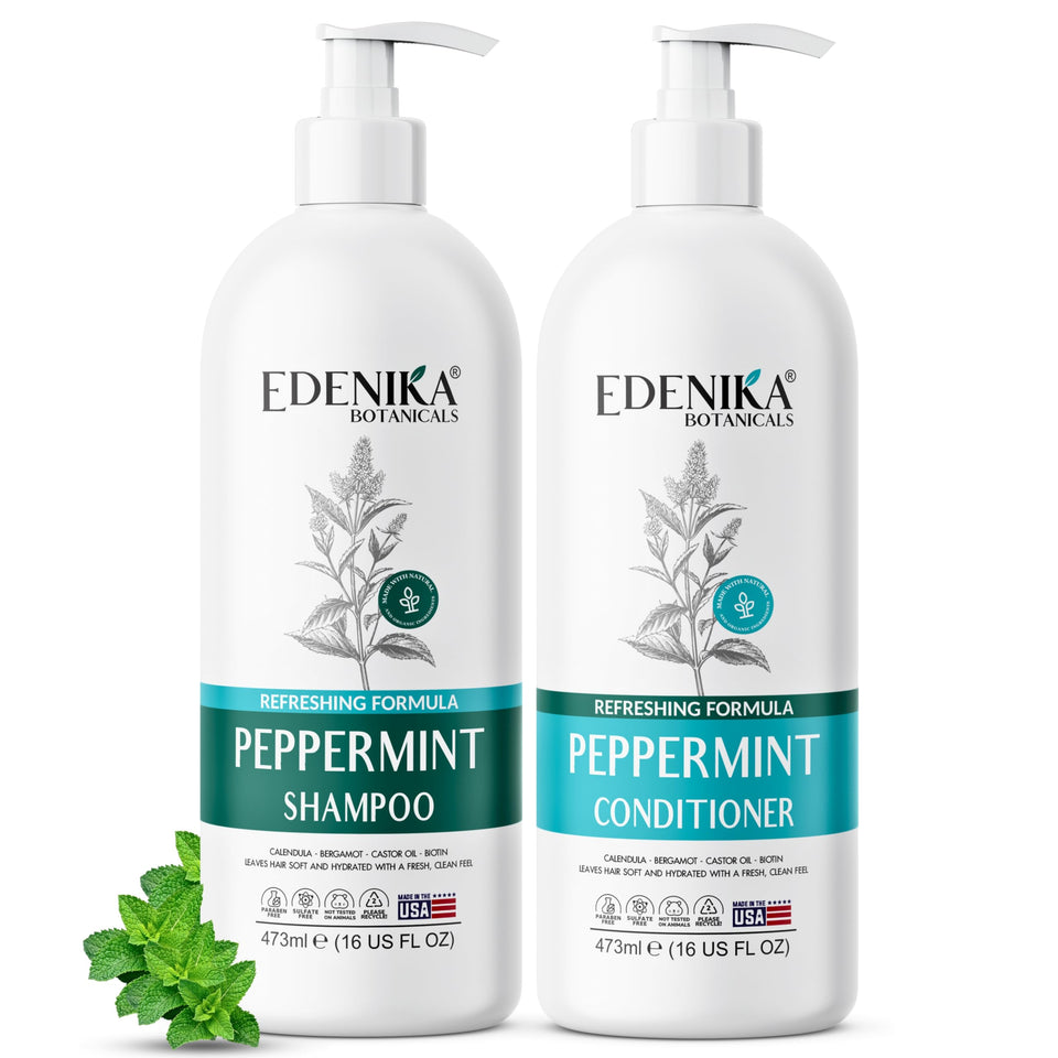 EDENIKA BOTANICALS front duo packaging showing both 16 fl oz bottles and benefits