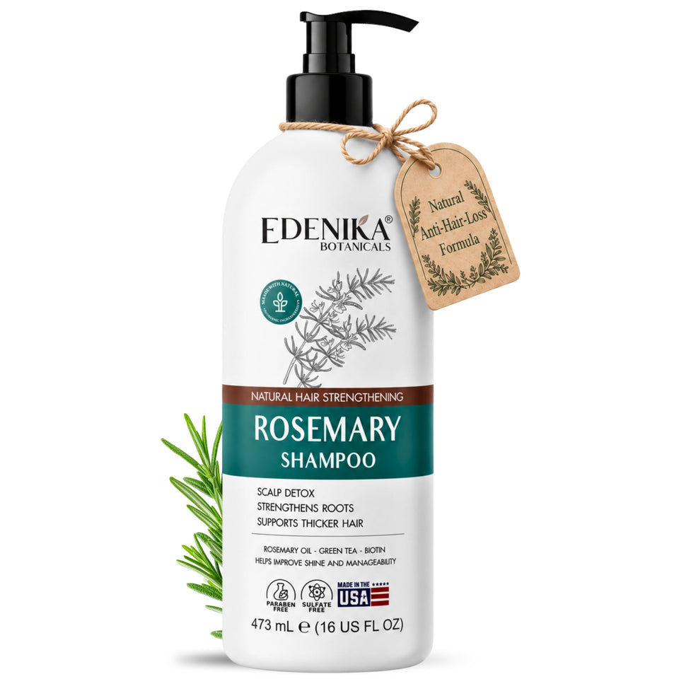 Edenika Botanicals front bottle shot showing product and brand benefits