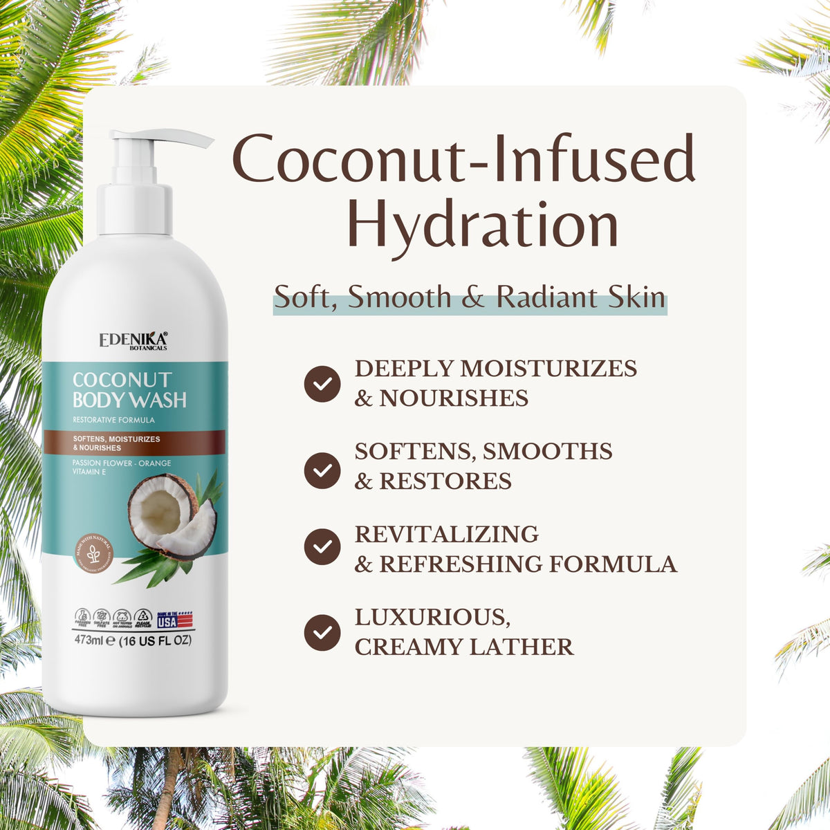 EDENIKA BOTANICALS pump close-up for easy dispensing and control