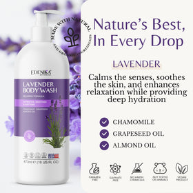 Edenika Botanicals creamy foam texture that cleanses while preserving moisture