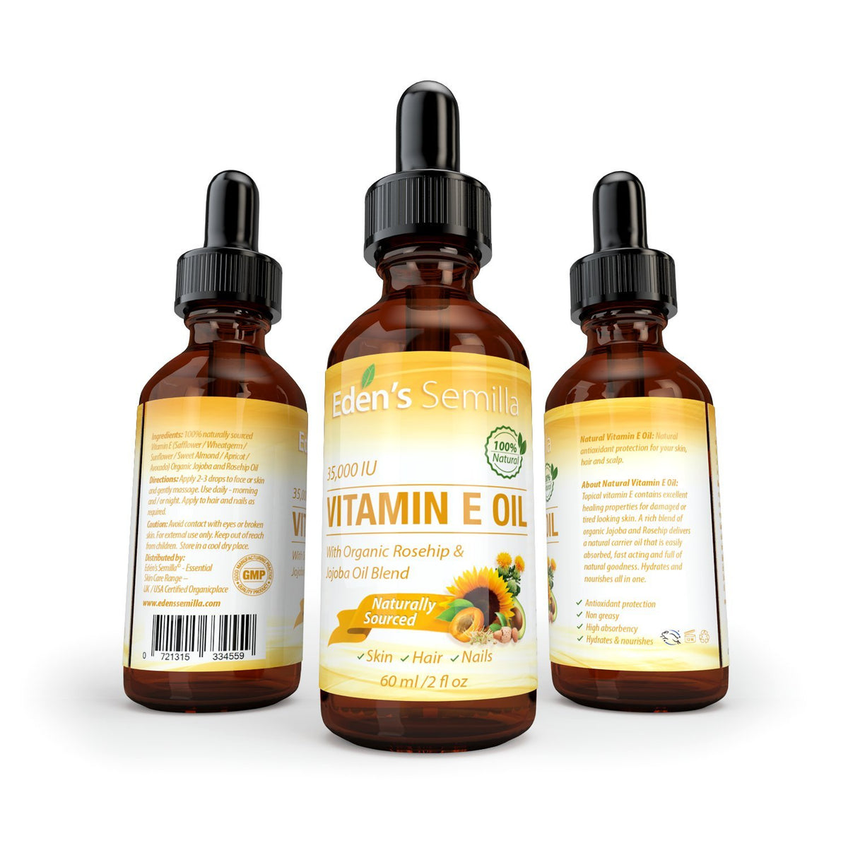 Eden's Semilla label closeup highlighting plant-based ingredients and transparency