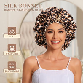 Edoneery satin lining detail highlights smooth fabric that reduces friction and frizz