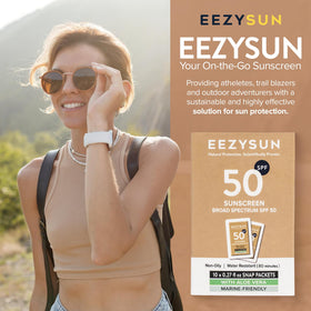EEZYSUN being applied on arm showing full-body coverage capability
