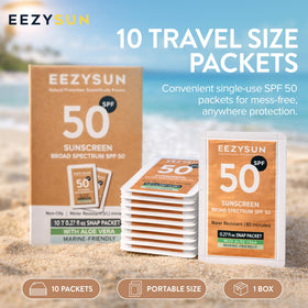 EEZYSUN in beach setting showing sun protection during outdoor activities