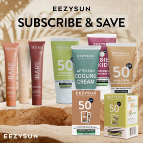 EEZYSUN packets inside travel kit demonstrating pocket-friendly portability