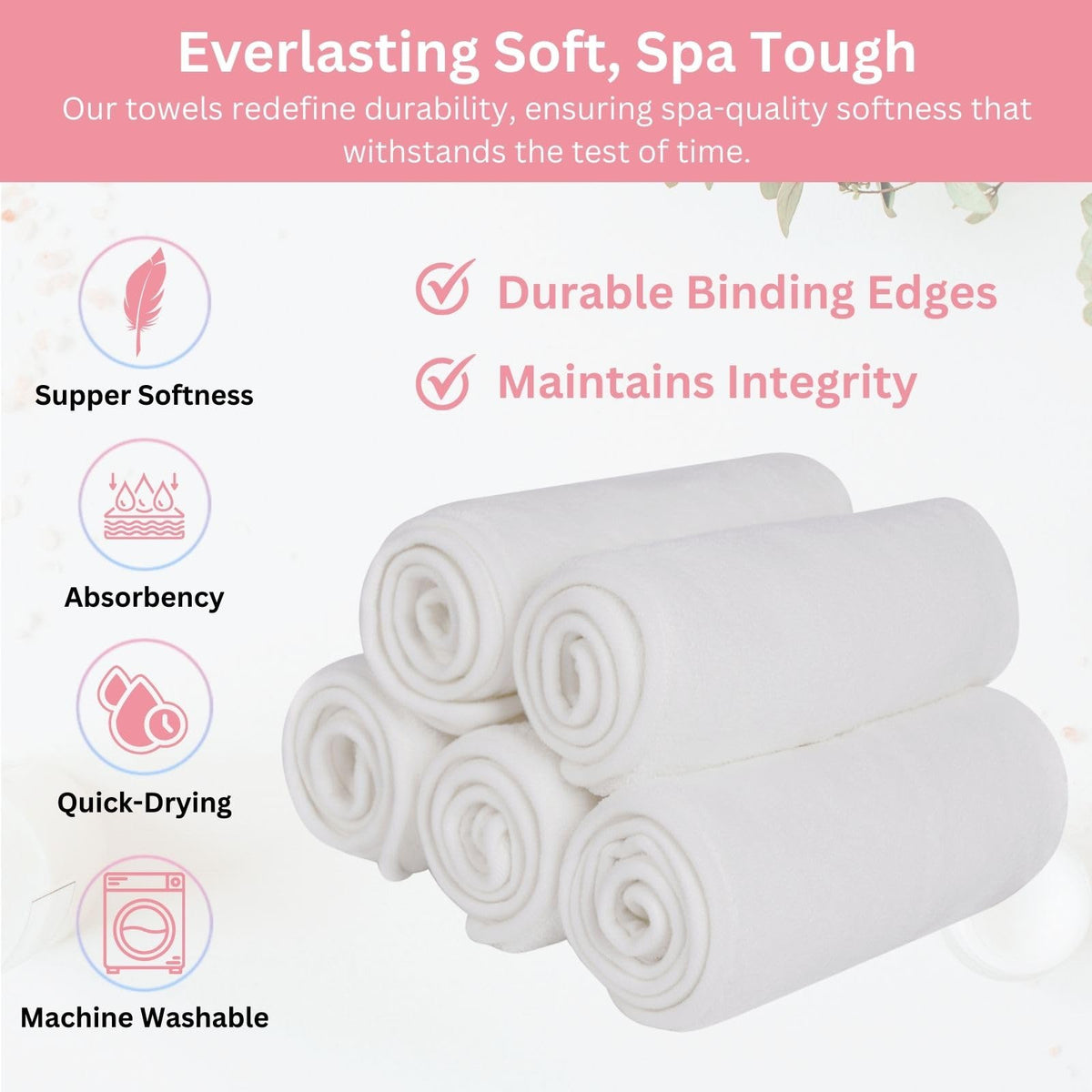 Efforest towel wrapped as hot compress on client demonstrating heat retention