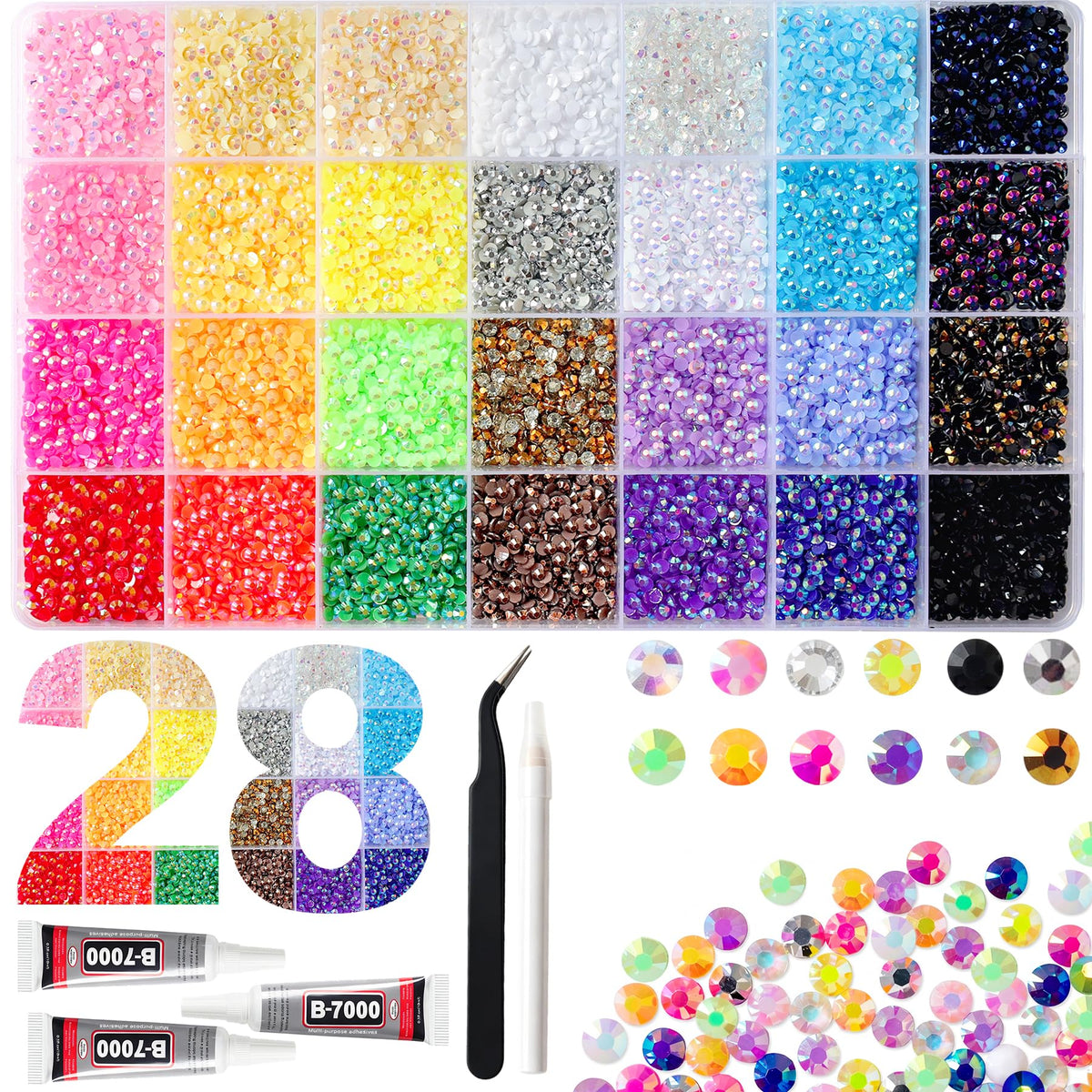 EGKamh storage box front view shows 28 compartments for faster color selection