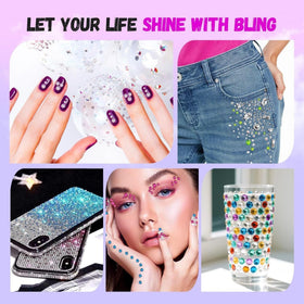 EGKamh nail art application with gems for detailed embellishment