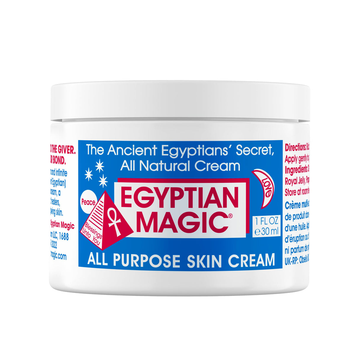 Egyptian Magic front jar showing compact 1oz packaging and natural look
