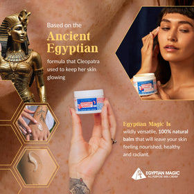 Egyptian Magic open jar texture melting on fingertip for easy spread