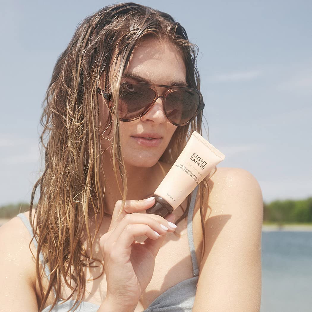 Eight Saints applied on skin demonstrating lightweight hydration and glow
