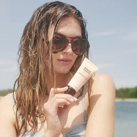 Eight Saints applied on skin demonstrating lightweight hydration and glow