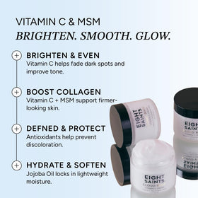 Eight Saints Cloud Whip on a bathroom shelf staged for morning routine convenience
