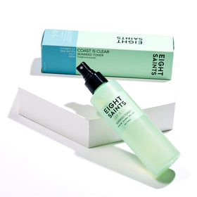 Eight Saints close-up label highlighting active ingredients and clarity