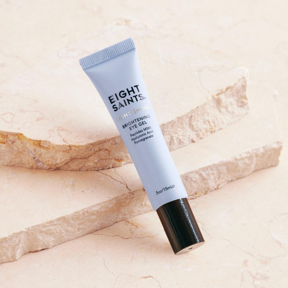 Eight Saints cooling metal applicator detail for instant soothing