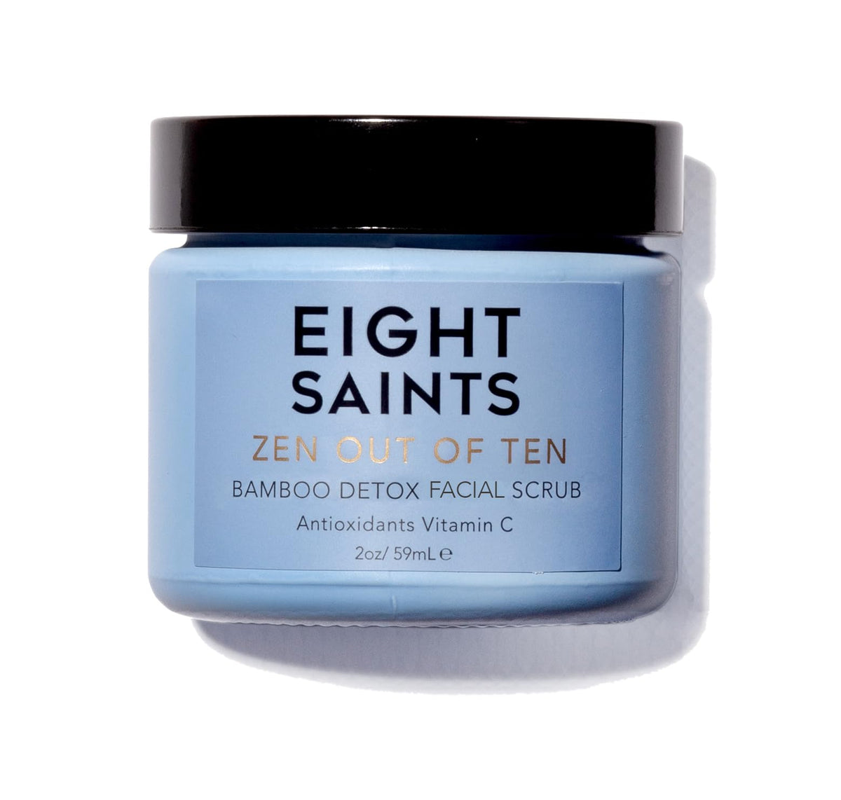 Eight Saints front jar view showing clean packaging and product benefit