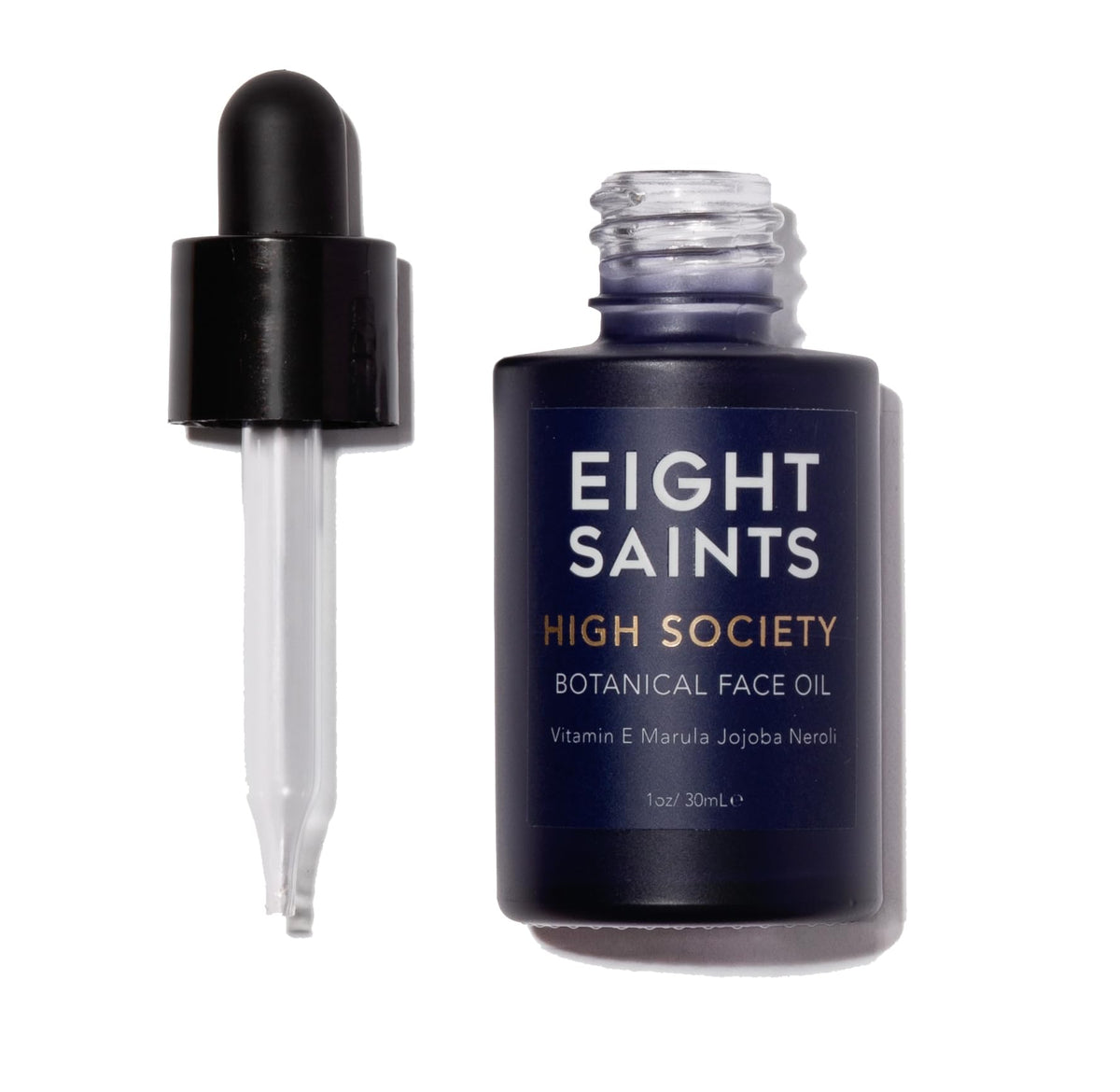 Eight Saints front packaging bottle showing clean label and 1 oz size for easy storage