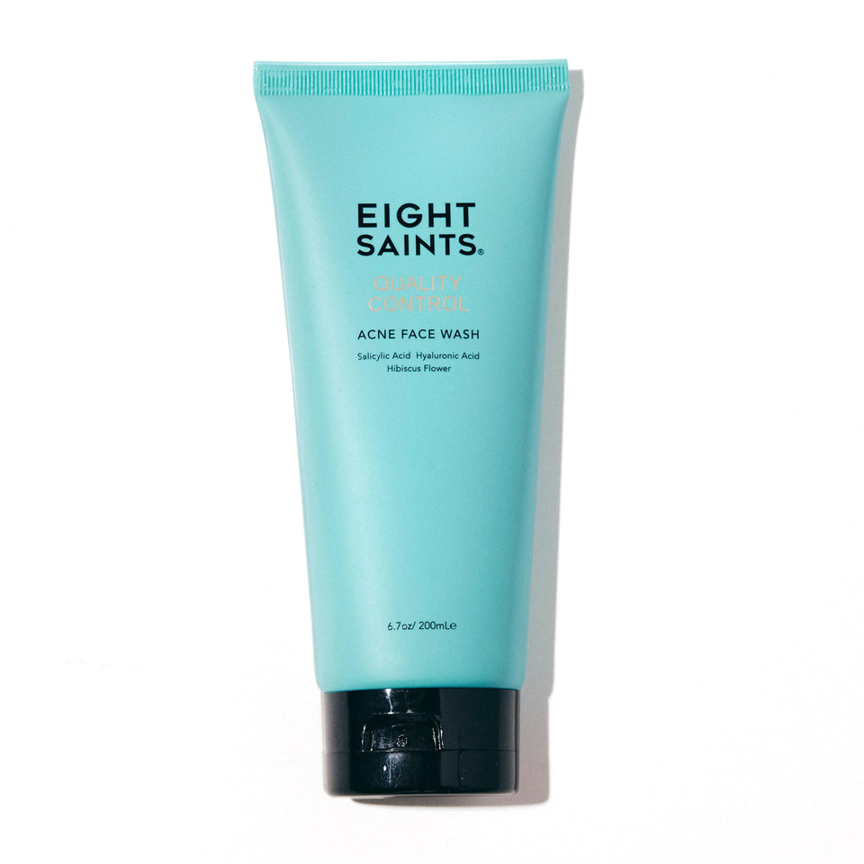 Eight Saints front packaging shows bottle and clear product benefits