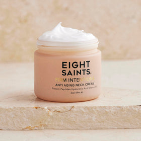Eight Saints cream texture close-up highlighting rich hydration and smooth finish