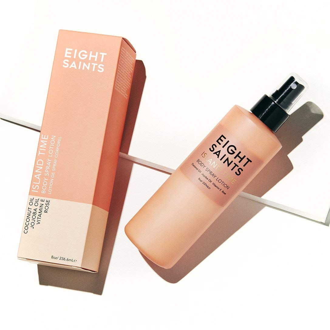 Eight Saints pump spray close-up demonstrating easy application benefit