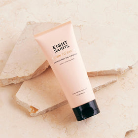 Eight Saints texture close-up showing smooth clay gel for gentle exfoliation