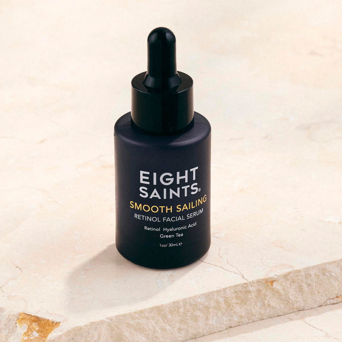 Eight Saints serum texture close-up highlighting smooth, hydrating drop