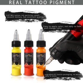 EIPTWH color swatches on practice skin showing accurate pigment variety and blendability