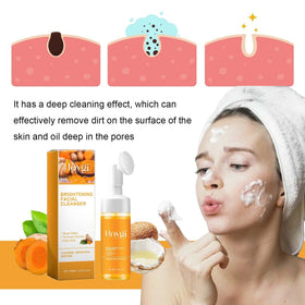 EIVJEC turmeric roots and powder beside the product indicating natural-inspired ingredients