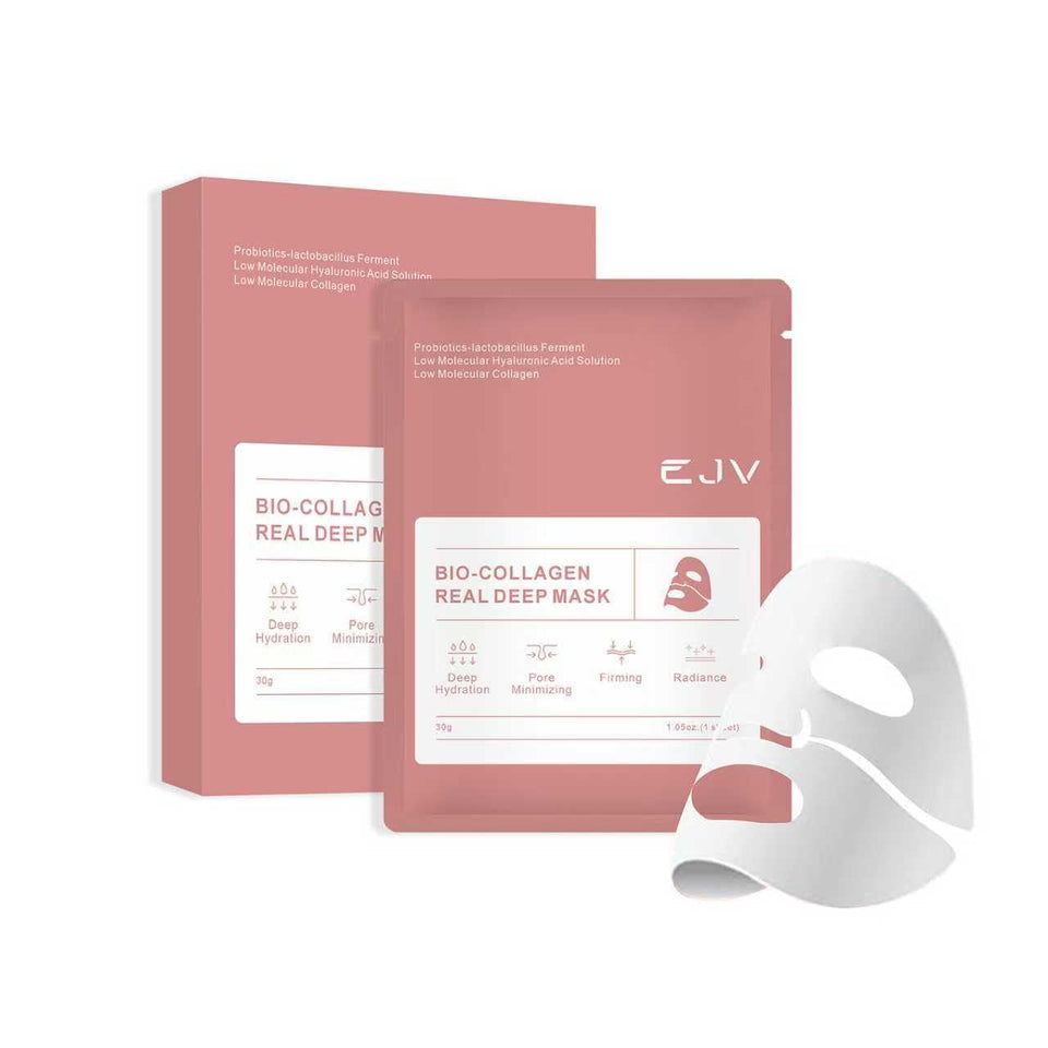 EJVIONPI front packaging showing four masks and clear product benefits