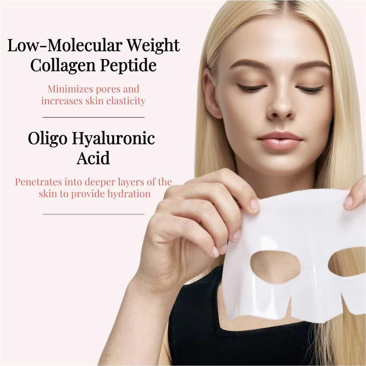 EJVIONPI mask beside hand to show 30g size and travel-friendly scale