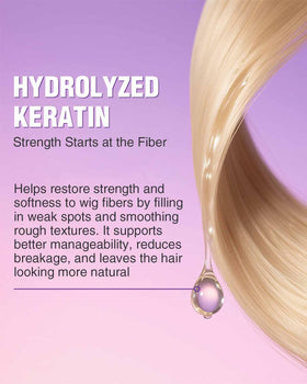EJW conditioner on human hair fiber close-up adding shine and softness
