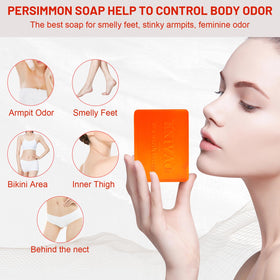 EKIVAO persimmon soap foaming net included for rich lather and convenience