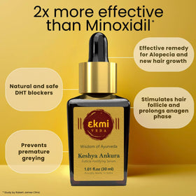 ekmiveda label detail showing ingredients list and benefits for informed buyers
