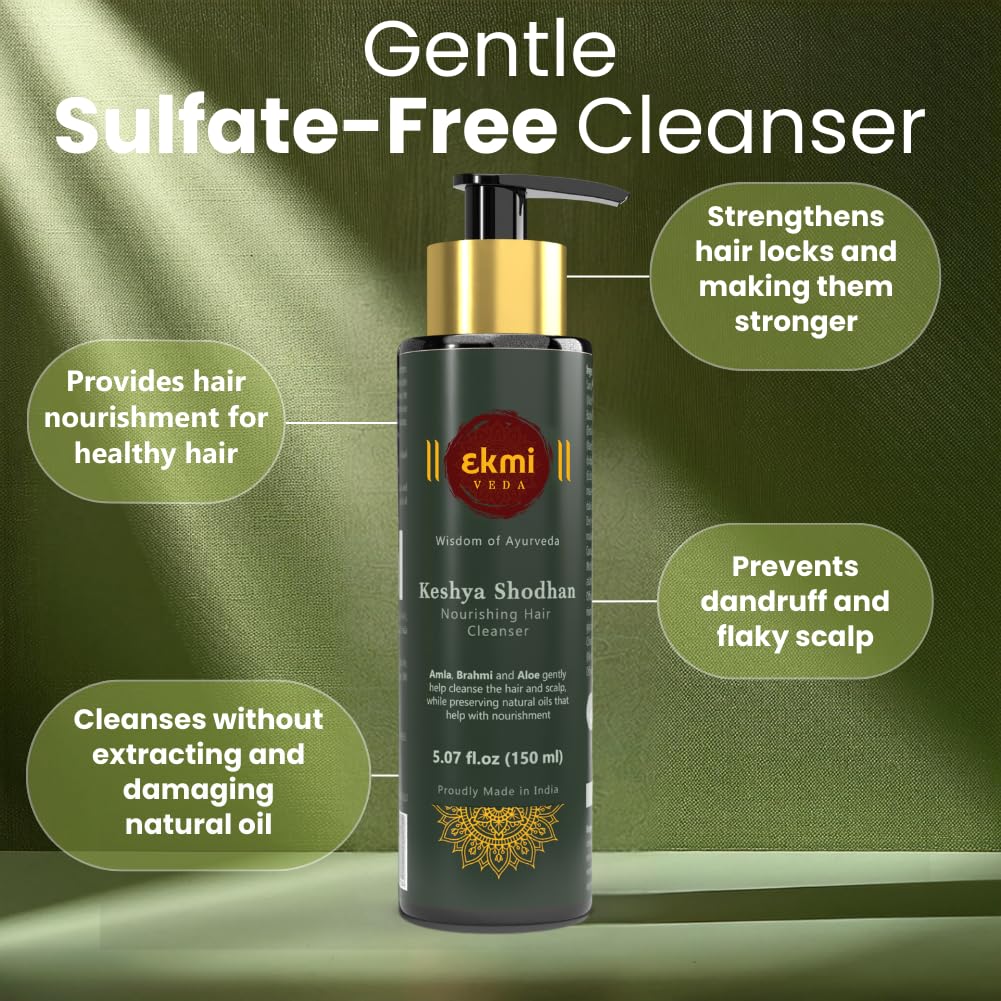 EKMIVEDA lather close-up showing creamy foam and gentle cleanse