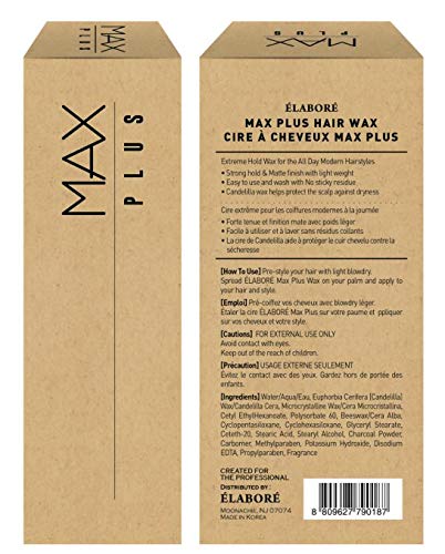 Elabore wax close-up showing smooth texture and lightweight finish benefit
